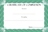 10+ Certificate Of Completion Templates Editable Intended For Awesome Training Certificate Template Word Format
