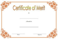 10+ Certificate Of Merit Templates Editable Free Download Within Physical Fitness Certificate Template Editable