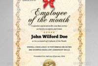 11+ Employee Of The Month Certificate Templates & Designs Throughout Employee Of The Month Certificate Templates