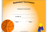 13 Free Sample Basketball Certificate Templates With Regard To Basketball Tournament Certificate Template