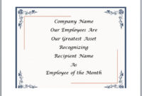 15 Free Employee Of The Year Certificate Templates Free For Simple Employee Of The Year Certificate Template Free