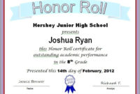 16 Free Honor Roll Certificate Templates Templates Bash In Fantastic Honor Roll Certificate Template