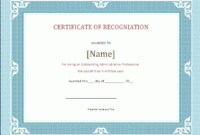 17+ Certificate Of Recognition Templates | Certificate Of Throughout Free Safety Recognition Certificate Template