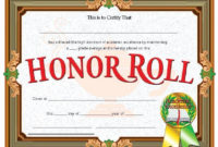 20 A Honor Roll Certificate ™ In 2020 | Honor Roll Throughout Honor Award Certificate Template