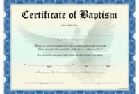 20 Baptism Certificates Free Download ™ | Dannybarrantes Intended For Awesome Baptism Certificate Template Download