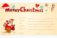 30+ Christmas Gift Certificate Templates Best Designs (Word) With Regard To New Free Christmas Gift Certificate Templates