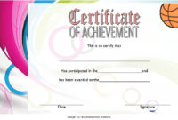 7 Basketball Achievement Certificate Editable Templates Pertaining To Amazing Basketball Certificate Templates
