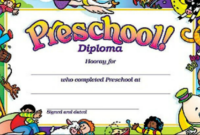 Accomplished Printable Preschool Graduation Certificates Regarding Certificate For Pre K Graduation Template