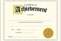 Achievementcertificatebestoftrendenterprisesclassic Inside Regarding Simple Certificate Of Attainment Template