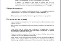 Annual General Meeting Minutes Example | Vincegray2014 With Homeowners Association Meeting Agenda Template