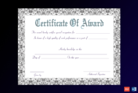 Award Certificate For Best Work Performance | Writing With Writing Competition Certificate Templates