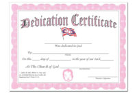 Baby Dedication Certificates Calep.midnightpig.co With Intended For Baby Dedication Certificate Template