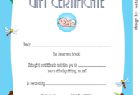 Babysitting Gift Certificate Template Free [7+ New Choices] In New Certificate Of Cooking 7 Template Choices Free