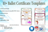 Ballet Certificate Templates [10+ Fancy Designs Free Download] Within Amazing Hip Hop Certificate Template 6 Explosive Ideas