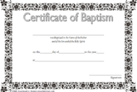 Baptism Certificate Template Word [9+ New Designs Free] In Fascinating Crossing The Line Certificate Template