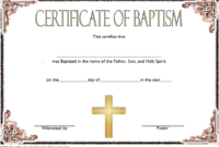 Baptism Certificate Template Word [9+ New Designs Free] With Fascinating Crossing The Line Certificate Template