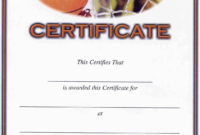 Basketball Award Certificate To Print | Basketball Awards Regarding Basketball Mvp Certificate Template