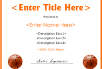 Basketball Certificate Template Download Fillable Pdf In Basketball Certificate Templates
