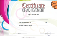 Basketball Certificate Template Free: 13+ Superb Designs In Basketball Camp Certificate Template