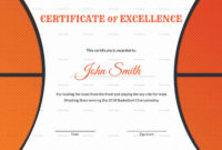 Basketball Certificate Template Free Awesome Basketball Intended For Basketball Achievement Certificate Templates