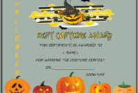Best Costume Award Template | Halloween Costume For Amazing Best Costume Certificate Printable Free 9 Awards
