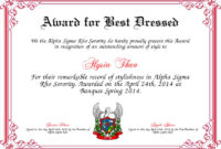 Best Dressed Award Certificate Page Coloring Sheets With Fantastic Best Dressed Certificate Templates