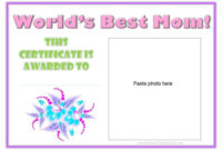 Best Mom Award | Customize Online & Print At Home For Mothers Day Gift Certificate Templates