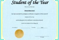 Best Student Certificate Templates Microsoft Word Templates In Fantastic Student Of The Year Award Certificate Templates
