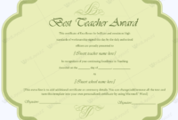 Best Teacher Award 02 | Teacher Awards, Best Teacher For Best Teacher Certificate Templates