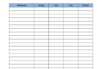 Blank Medication List Templates (5 Di 2020 Inside Controlled Substance Inventory Log Template