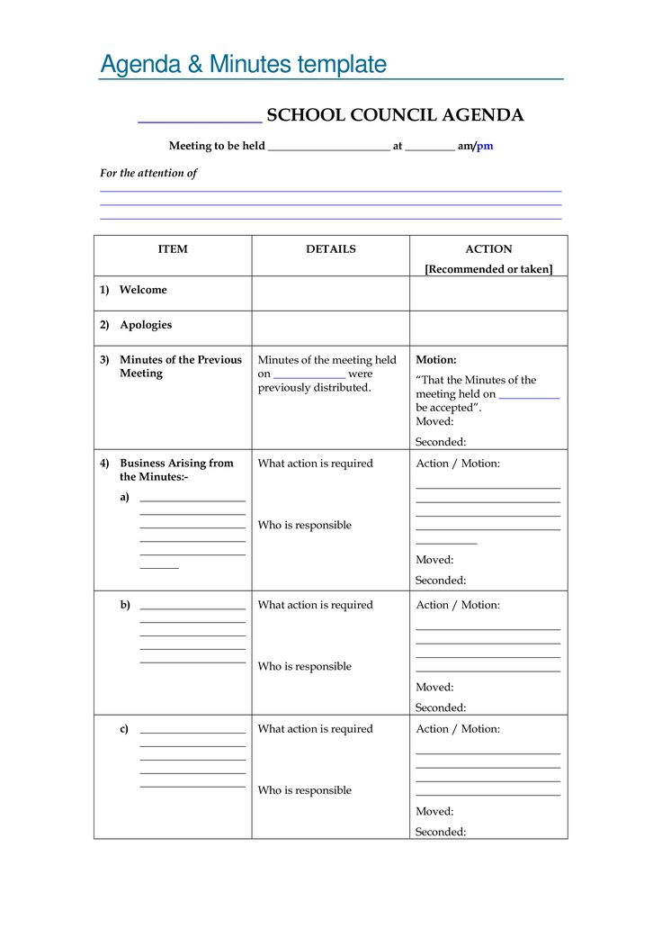 Blank Meeting How To Create A Meeting? Download This Throughout Plc Meeting Agenda Template