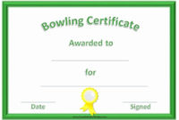 Bowling Certificate Templates Free Fresh Free Ten Pin Regarding Fantastic Bowling Certificate Template