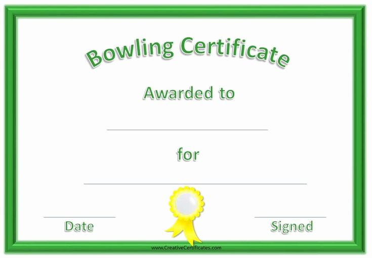 Bowling Certificate Templates Free Fresh Free Ten Pin Regarding Fantastic Bowling Certificate Template