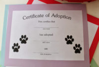 Build A Bear Birth Certificate Template Blank New Adoption With Regard To Amazing Kitten Birth Certificate Template