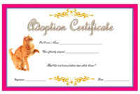 Cat Adoption Certificate Templates Free [9+ Update Designs Within Fantastic Stuffed Animal Adoption Certificate Editable Templates