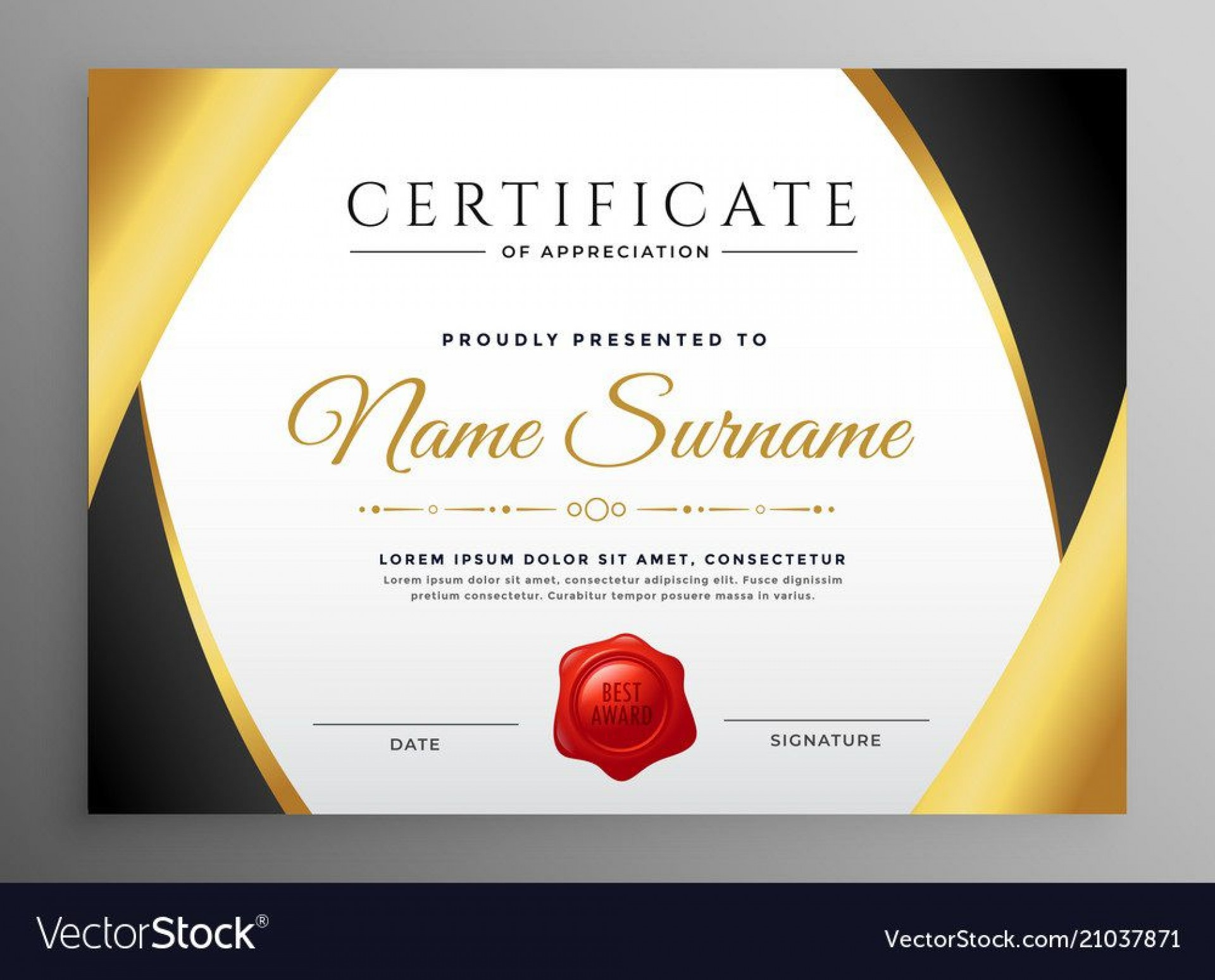 Certificate Of Appreciation Template ~ Addictionary Intended For Free Editable Certificate Of Appreciation Templates