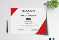 Certificate Of Participation For Skating Design Template With Certificate Of Participation Word Template