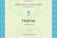 Certificate Of Participation Template | Certificate Of Inside Certificate Of Participation Template Doc 7 Ideas