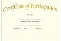 Certificate Of Participation Template Fresh Blank Award Within Amazing Certificate Of Participation Template Doc 7 Ideas