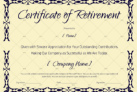 Certificate Of Retirement (#927) Gct With Regard To Amazing Retirement Certificate Template