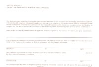 Certificate Of Substantial Completion Template With New Certificate Of Substantial Completion Template
