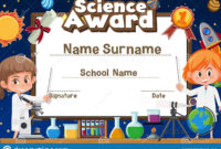 Certificate Template Design For Science Award With Two Inside Amazing 7 Science Fair Winner Certificate Template Ideas