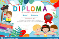 Certificates Kindergarten And Elementary, Preschool Kids Pertaining To Fresh Kindergarten Diploma Certificate Templates 7 Designs Free