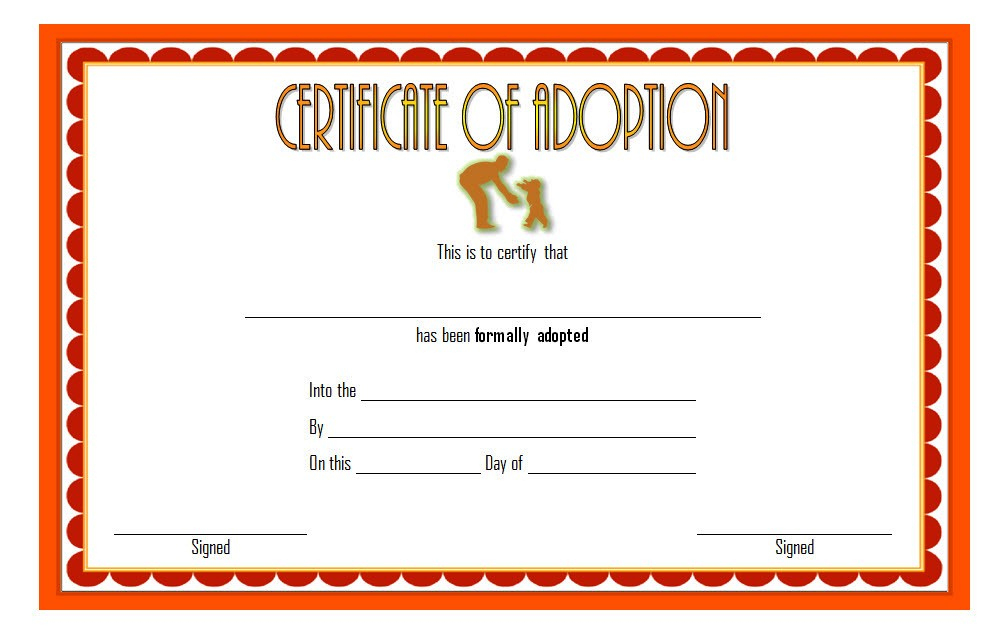 Child Adoption Certificate Template Editable [10+ Best For Stuffed Animal Adoption Certificate Editable Templates