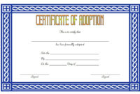 Child Adoption Certificate Template Editable [10+ Best With Fantastic Stuffed Animal Adoption Certificate Editable Templates