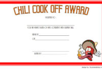 Chili Cook Off Certificate Template 3 | Paddle Certificate Inside Simple Chili Cook Off Award Certificate Template Free