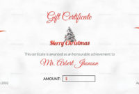 Christmas Bell Gift Certificate Template In Adobe Photoshop For New Free Christmas Gift Certificate Templates