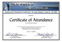 Conference Certificate Of Attendance Template Throughout Simple Conference Certificate Of Attendance Template