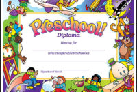 Diploma, Diploma Certificate, Kindergarten Certificate Inside Fascinating Pre Kindergarten Diplomas Templates Printable Free