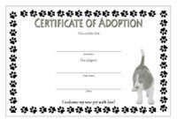 Dog Adoption Certificate Editable Templates [7+ Designs Free] Pertaining To Amazing Cat Adoption Certificate Template 9 Designs